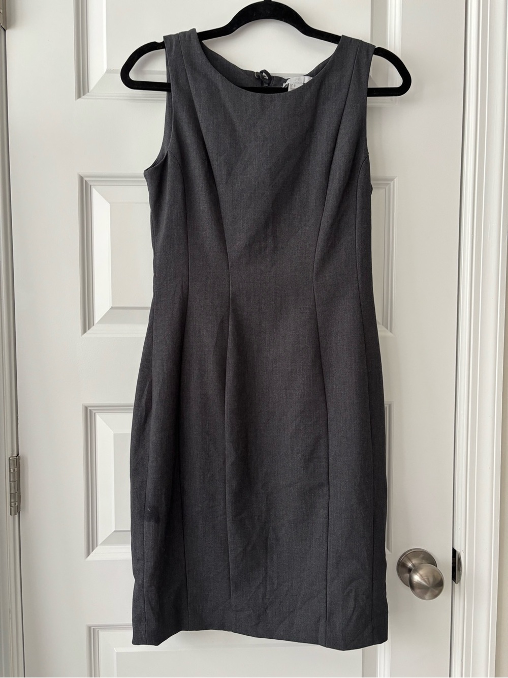 H&M Sleeveless Sheath Dress - Charcoal Gray 6